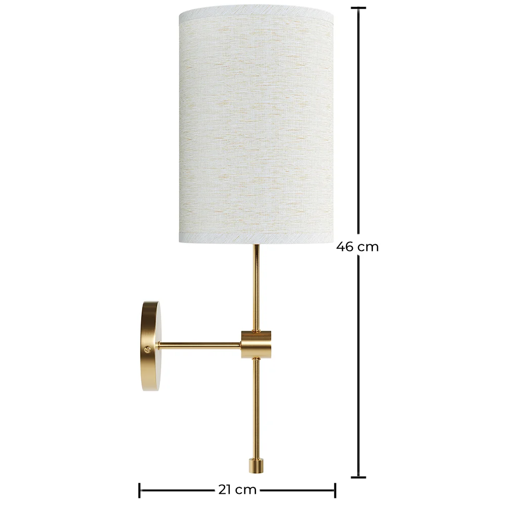 Lámpara Aplique de Pared en Metal Dorado - Vintage - Heart image 10