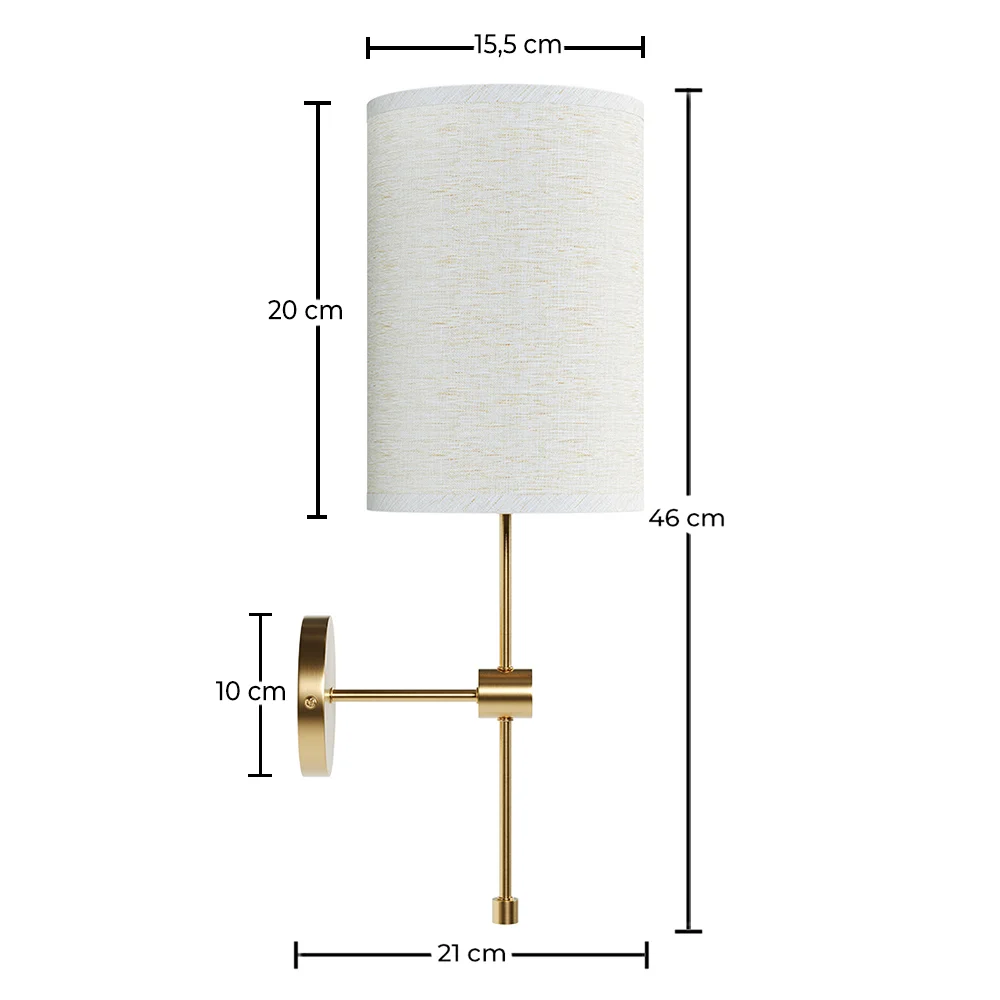 Lámpara Aplique de Pared en Metal Dorado - Vintage - Heart image 10
