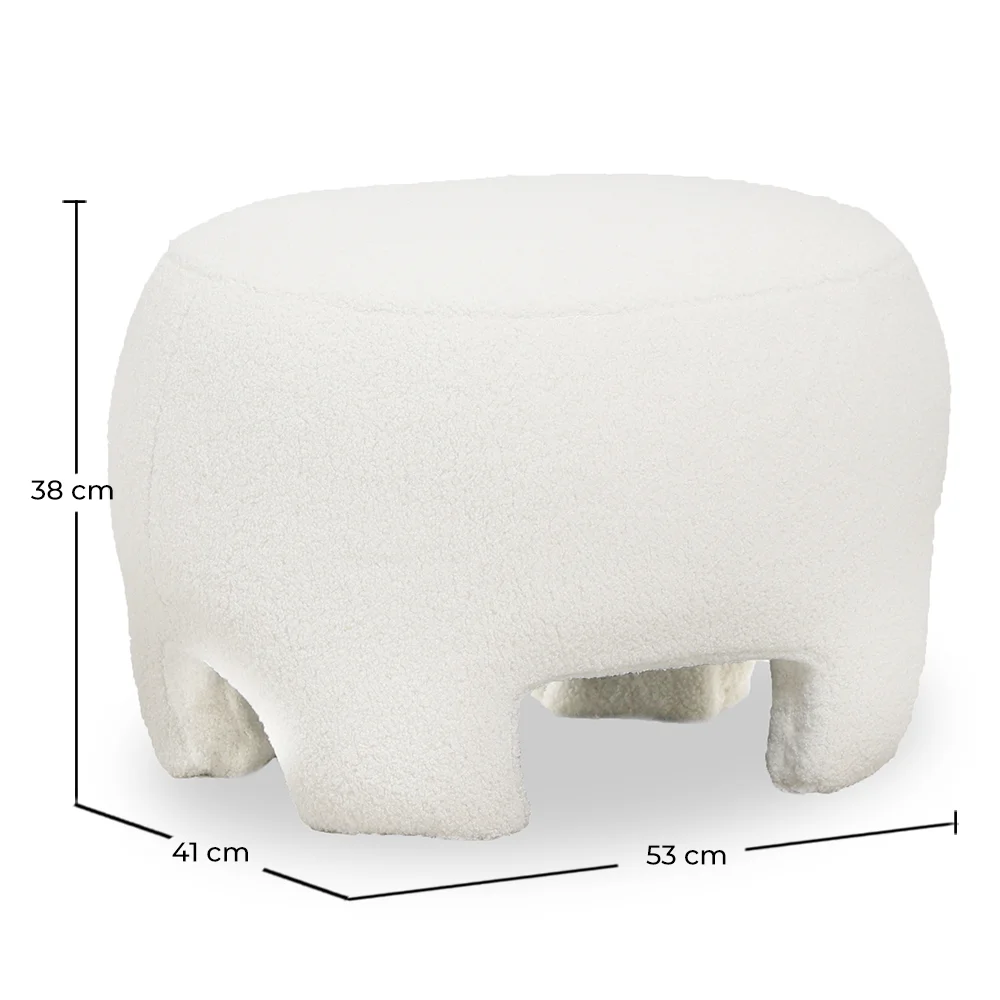 Reposapiés Tapizado - Pouf en Tela Bouclé - Magnolia image 10