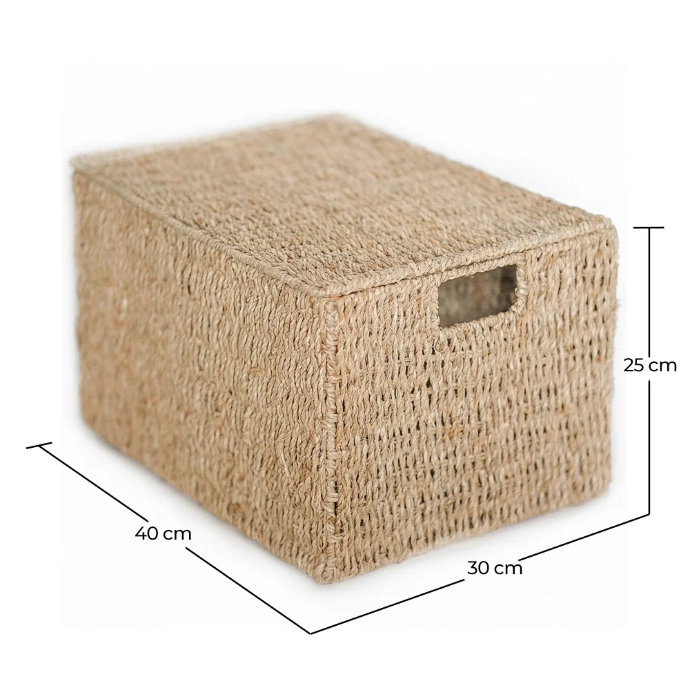 Cesta de Fibra Natural con Tapa - 40x30CM - Maracay image 10