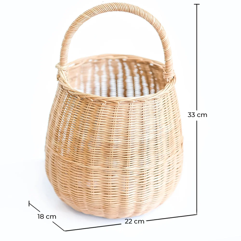 Cesta de Ratán con Asa - 33x22CM - Vernu image 10