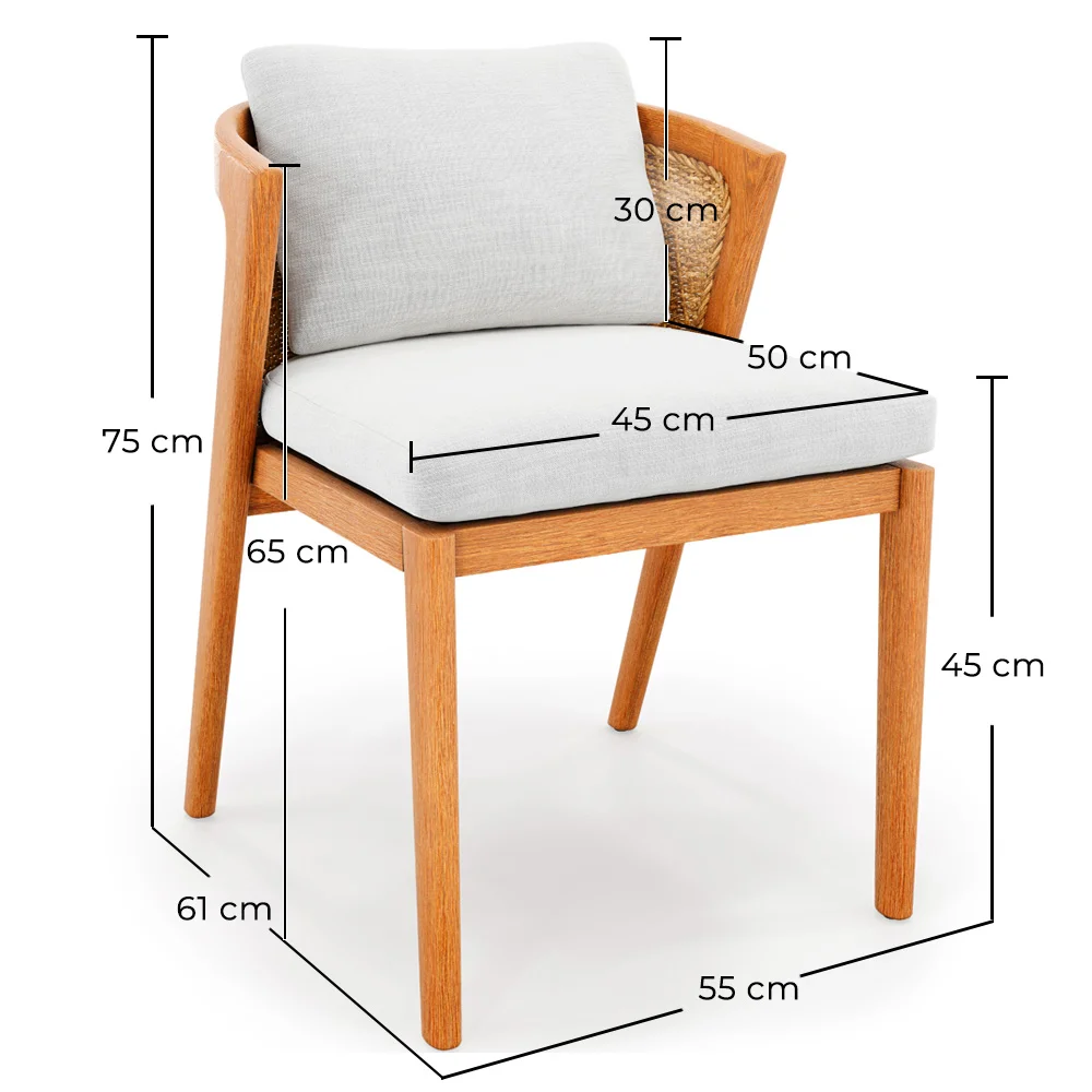 Silla de Comedor de Exterior en Teca con Cojines - Esther image 10