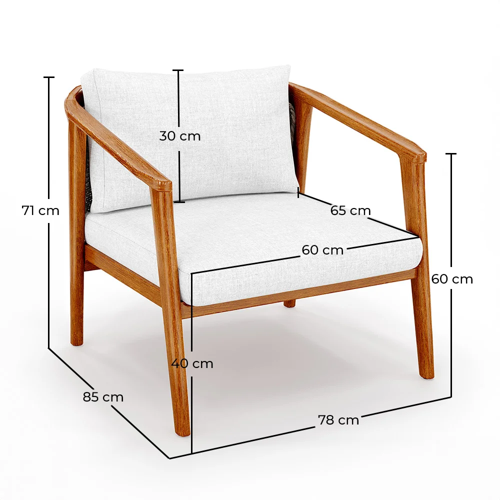 Sillón de Exterior en Madera Teka - Bamas image 10
