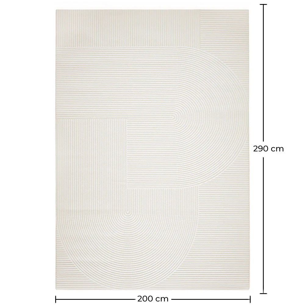 Alfombra Grande de Diseño Contemporáneo y Moderno - Beige (290x200 cm) - Vreis image 10