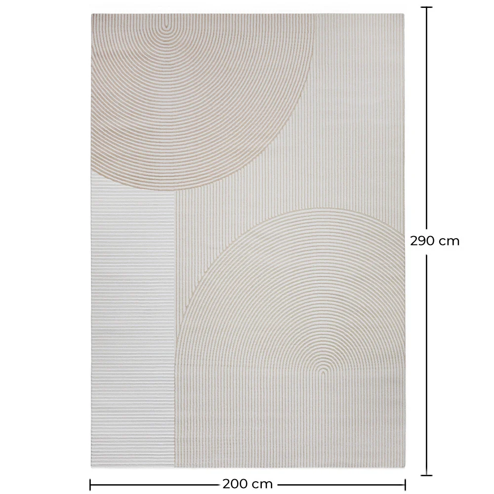 Alfombra Grande de Diseño Contemporáneo y Moderno - Beige (290x200 cm) - Ryng image 10