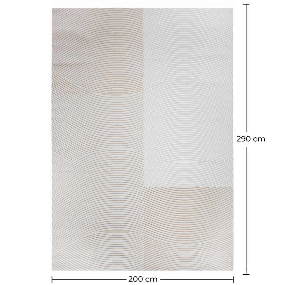 Alfombra Grande de Diseño Contemporáneo y Moderno - Beige (290x200 cm) - Kirui image 10