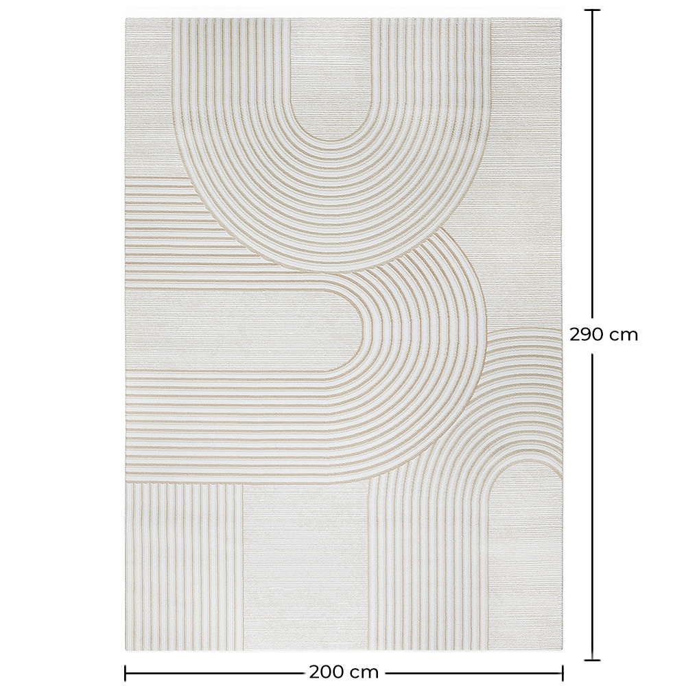 Alfombra Grande de Diseño Contemporáneo y Moderno - Beige (290x200 cm) - Grut image 10