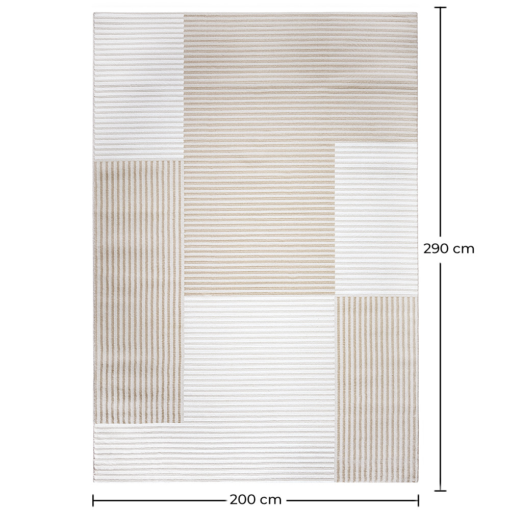 Alfombra Grande de Diseño Contemporáneo y Moderno - Beige (290x200 cm) - Layra image 10