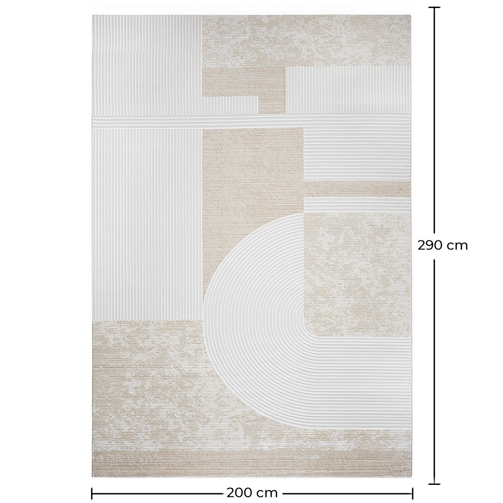 Alfombra Grande de Diseño Contemporáneo y Moderno - Beige (290x200 cm) - Kopa image 10