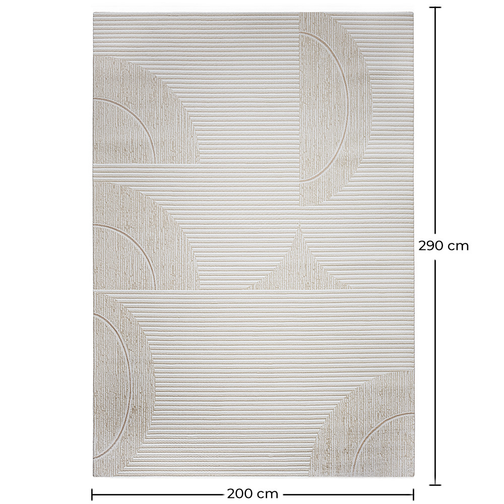 Alfombra Grande de Diseño Contemporáneo y Moderno - Beige (290x200 cm) - Urma image 10