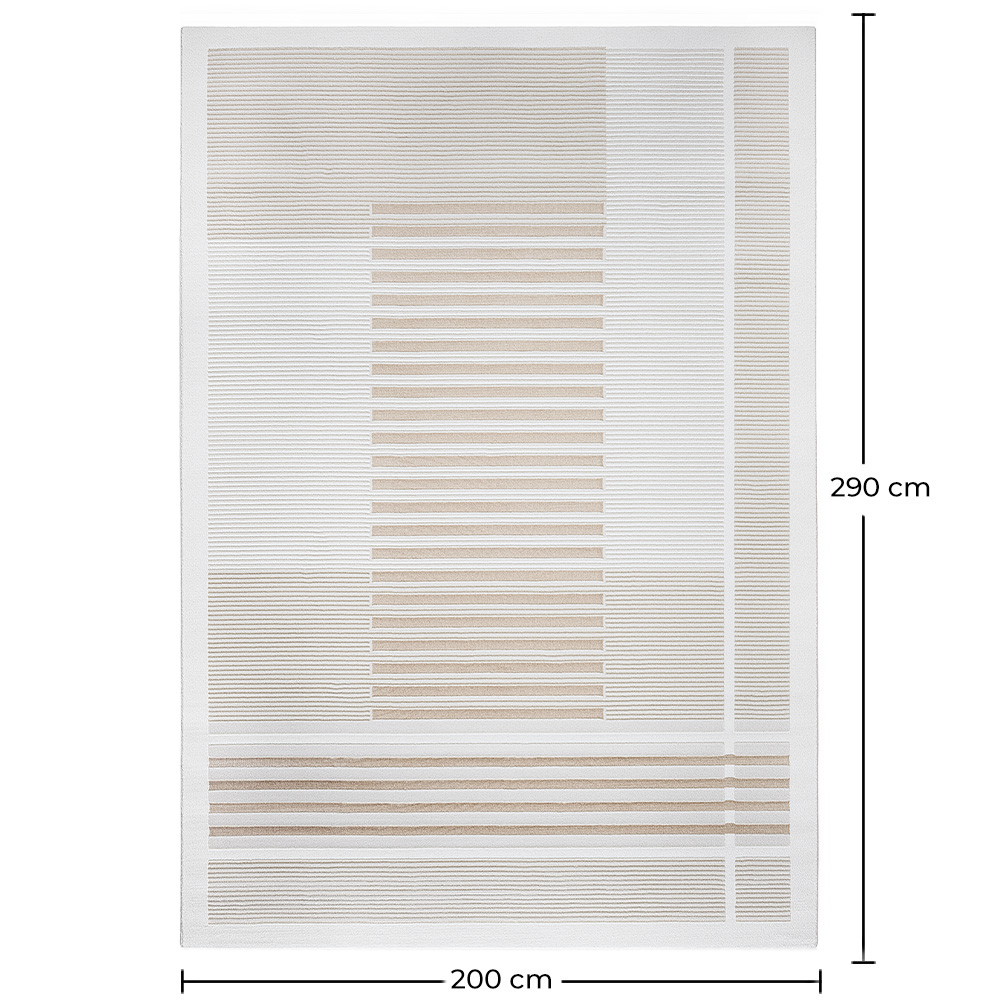 Alfombra Grande de Diseño Contemporáneo y Moderno - Beige (290x200 cm) - Verla image 10