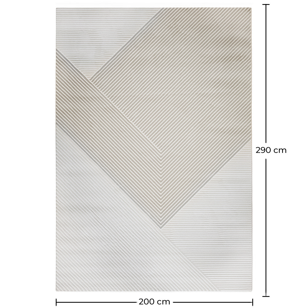 Alfombra Grande de Diseño Contemporáneo y Moderno - Beige (290x200 cm) - Escara image 10