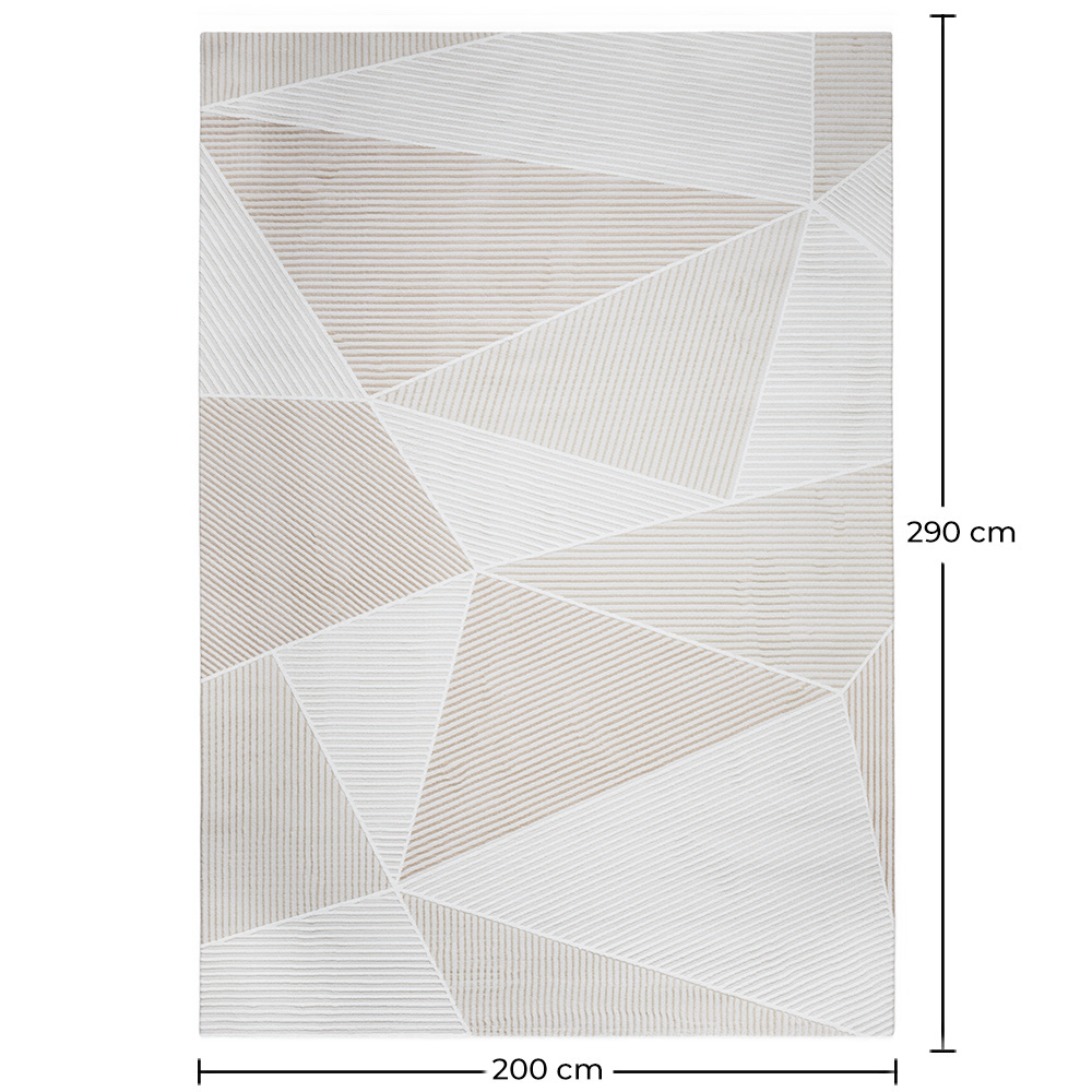 Alfombra Grande de Diseño Contemporáneo y Moderno - Beige (290x200 cm) - Cerna image 10