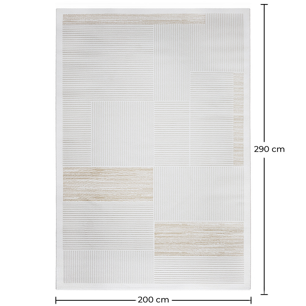 Alfombra Grande de Diseño Contemporáneo y Moderno - Beige (290x200 cm) - Pestra image 10