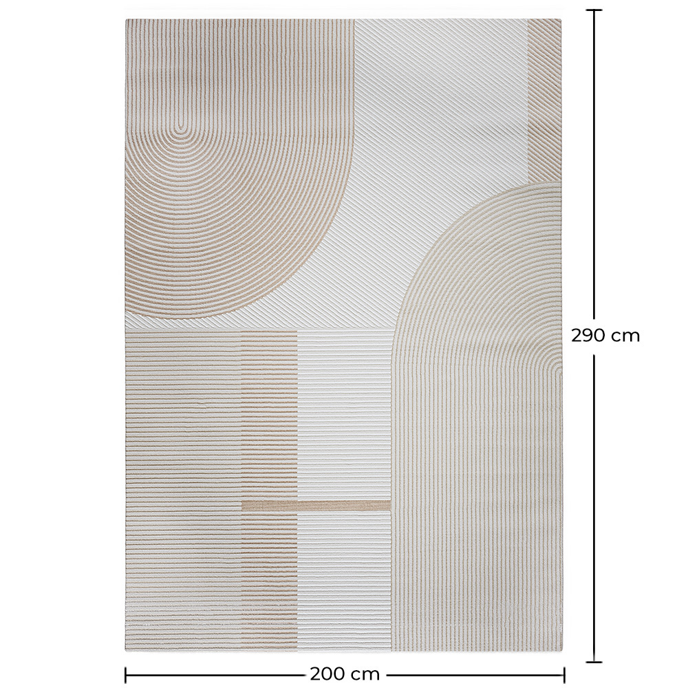 Alfombra Grande de Diseño Contemporáneo y Moderno - Beige (290x200 cm) - Lubida image 10