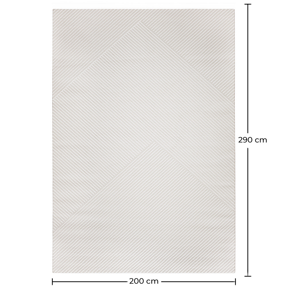 Alfombra Grande de Diseño Contemporáneo y Moderno - Beige (290x200 cm) - Xesta image 10