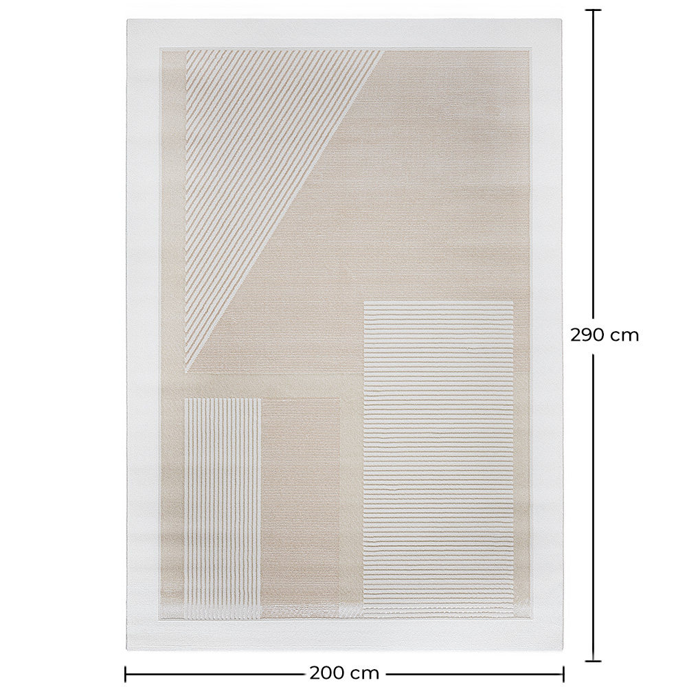 Alfombra Grande de Diseño Contemporáneo y Moderno - Beige (290x200 cm) - Terna image 10