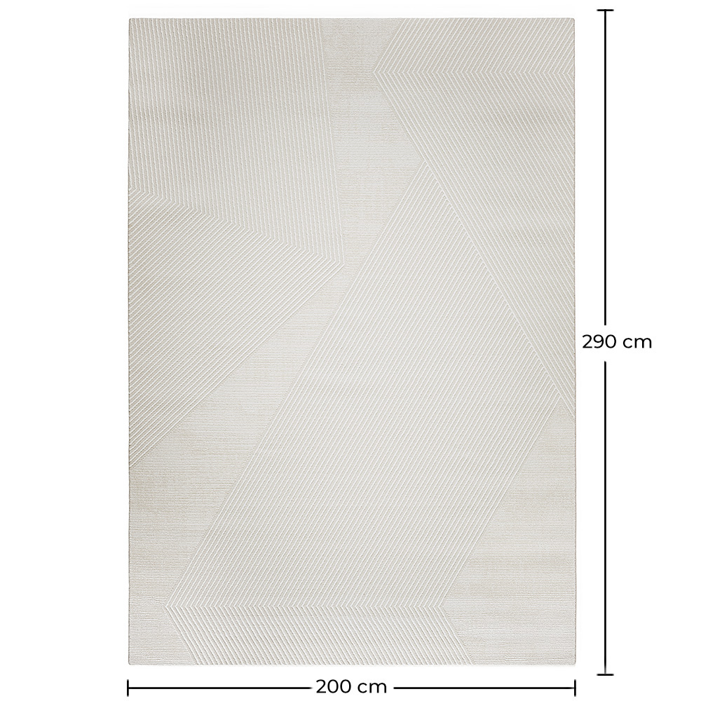 Alfombra Grande de Diseño Contemporáneo y Moderno - Beige (290x200 cm) - Rivola image 10