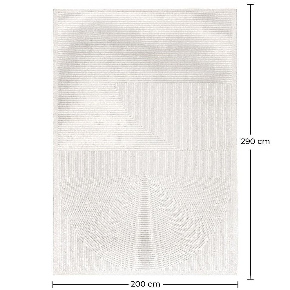 Alfombra Grande de Diseño Contemporáneo y Moderno - Beige (290x200 cm) - Dubisa image 10