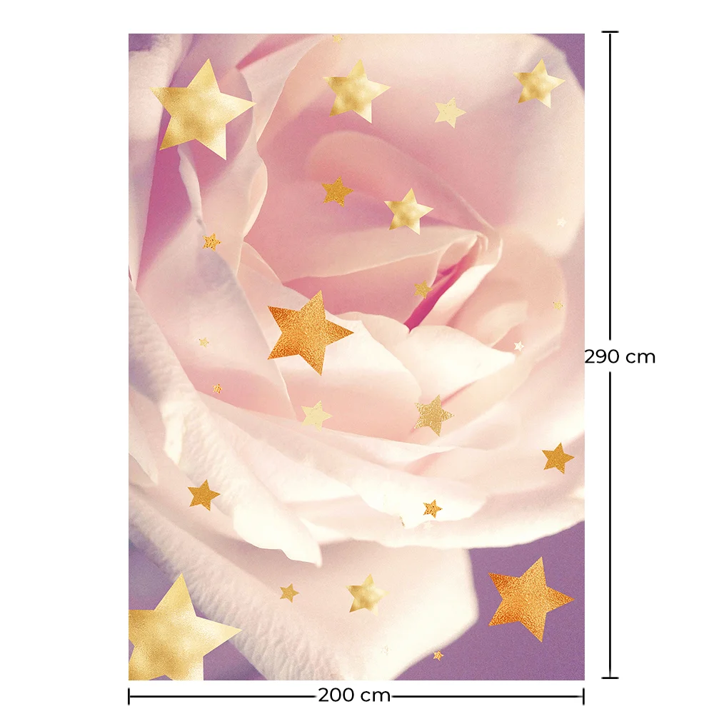 Alfombra Grande Infantil con Diseño de Estrella Floral - Rosa (290x200 cm) - Alvi image 10