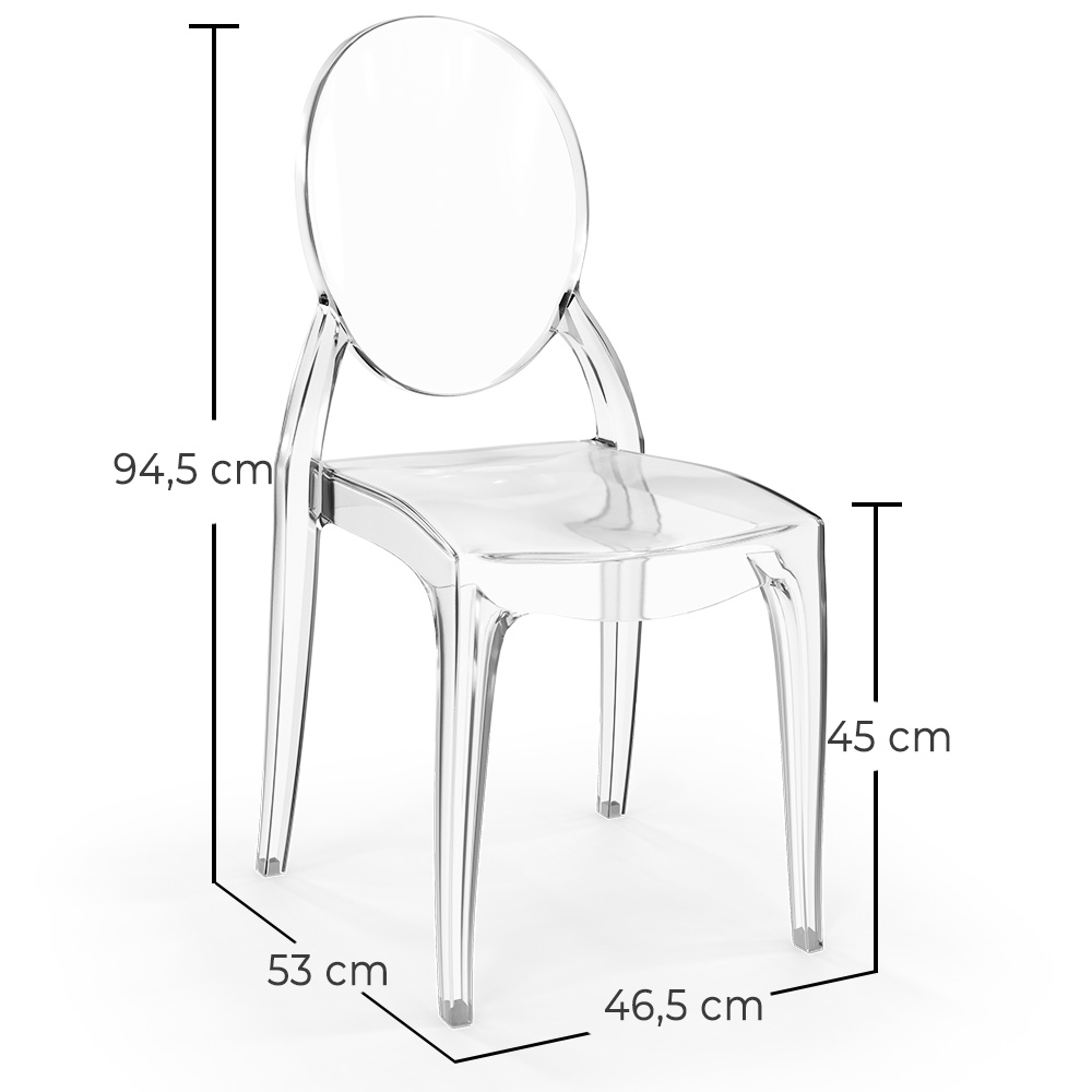 Pack de 2 Sillas De Comedor Transparentes - Estilo Ghost image 10