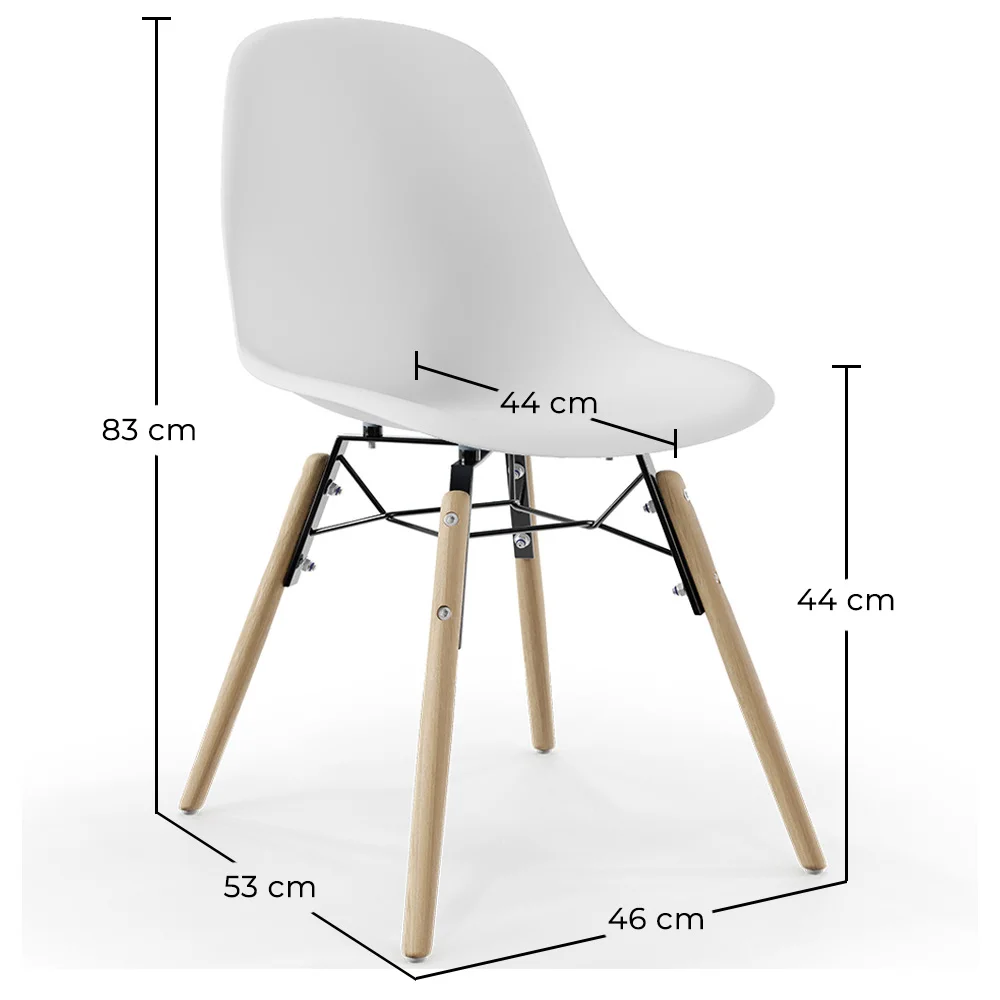 Silla de Comedor - Diseño Escandinavo - Patas de Madera - Pack de 4 - Skögur image 10