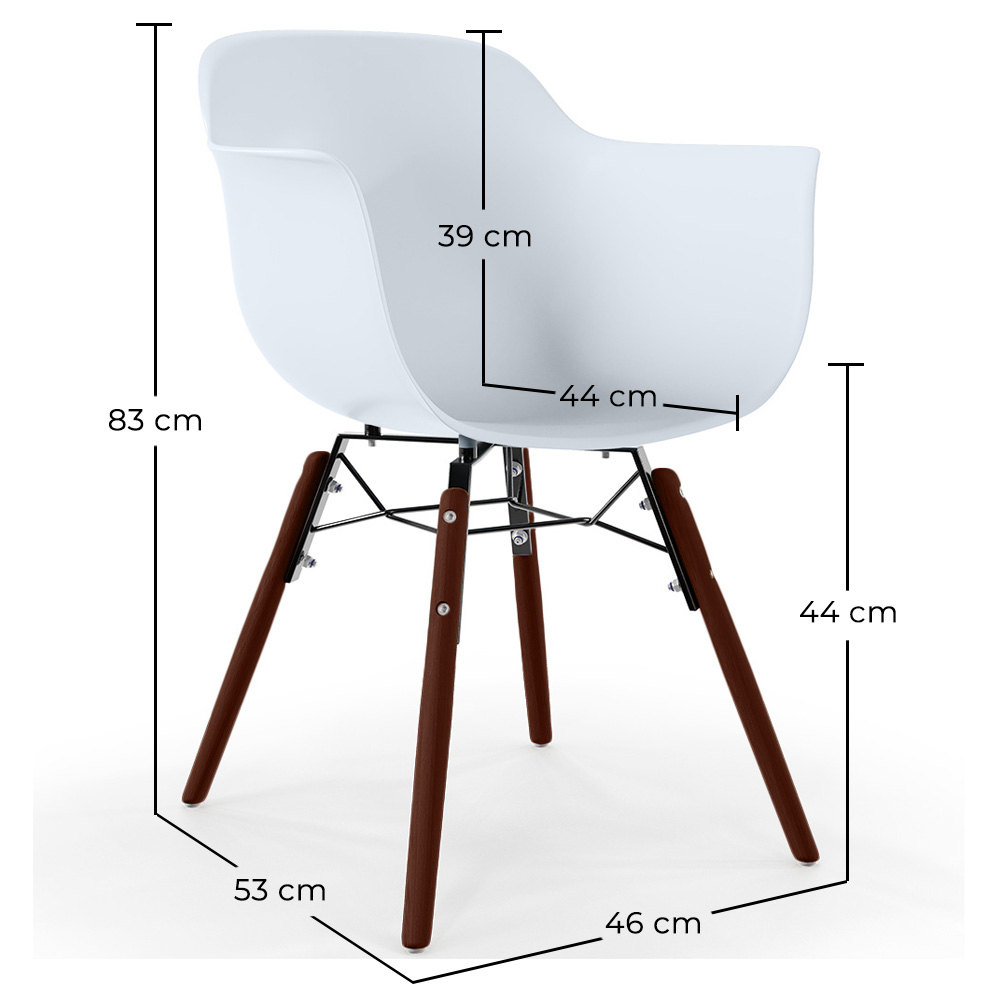 Silla de Comedor - Diseño Escandinavo - Patas de Madera Oscura - Pack de 2 - Nordika image 10