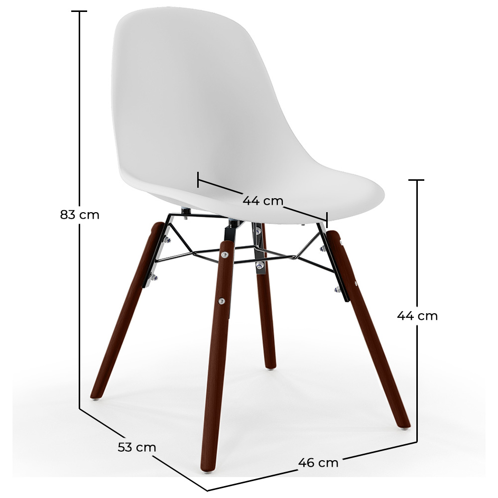 Sillas de Comedor - Diseño Escandinavo - Patas de Madera Oscura - Skögur image 10