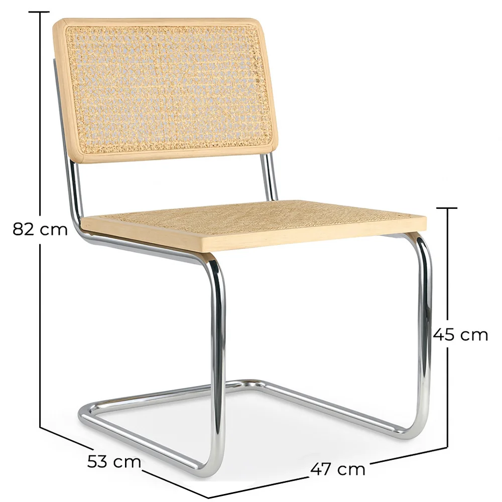 Silla de Comedor - Diseño Vintage - Madera y Ratán - Nueva edición - Bruna image 10