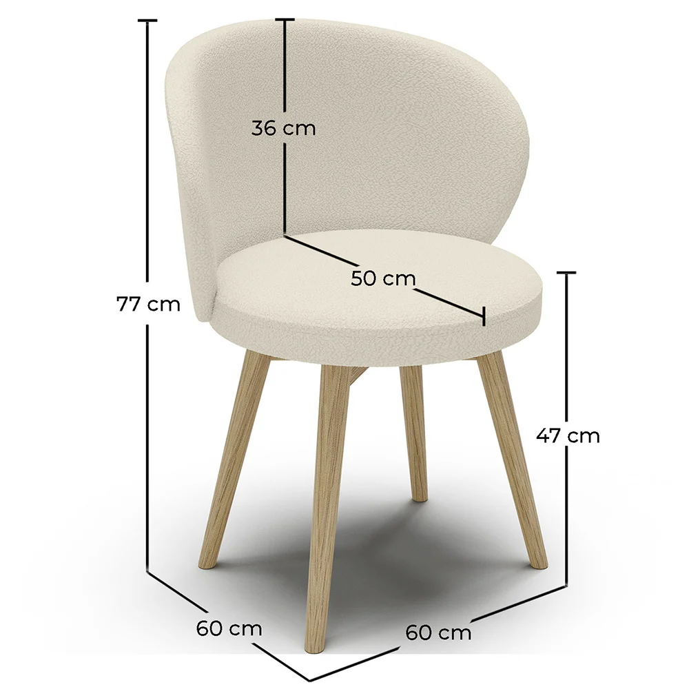 Sillón Tapizado en Tela Bouclé - Silla de Salón - Yuna image 10