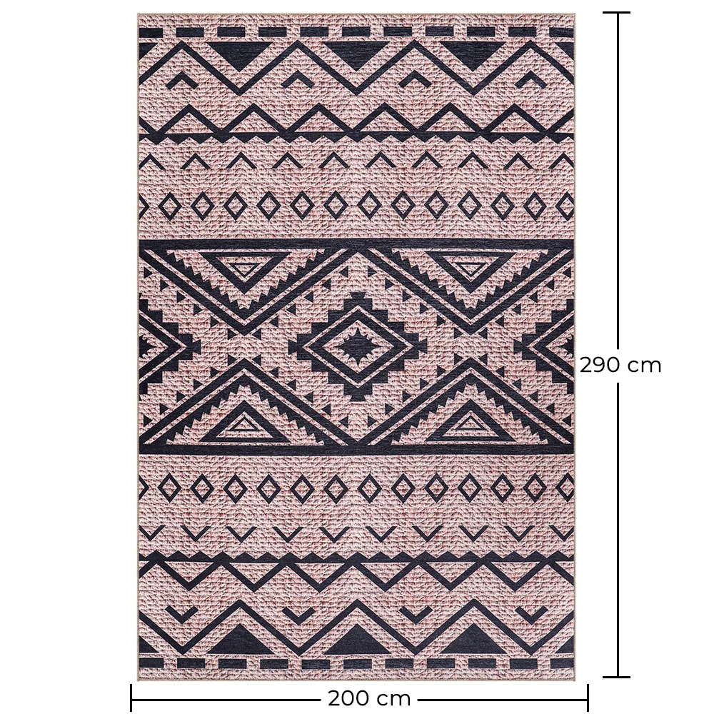 Alfombra Vintage Geométrica Tribal – (290x200 cm) – Cinder image 10