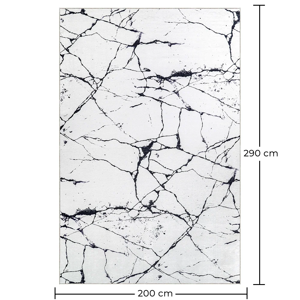 Alfombra Grande de Diseño Moderno Efecto Marmol - (290x200 cm) - Calico image 10