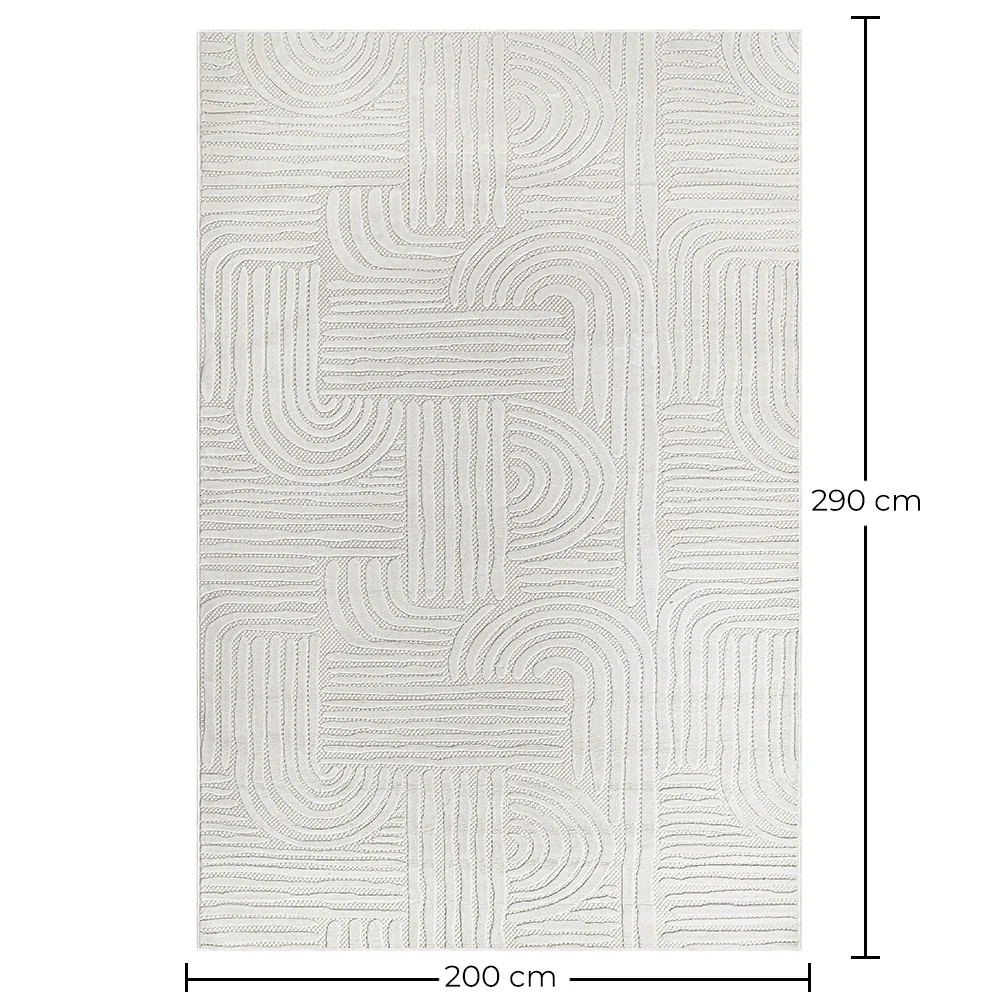 Alfombra Grande de Diseño Contemporáneo y Moderno - Beige (290x200 cm) - Arcus image 10