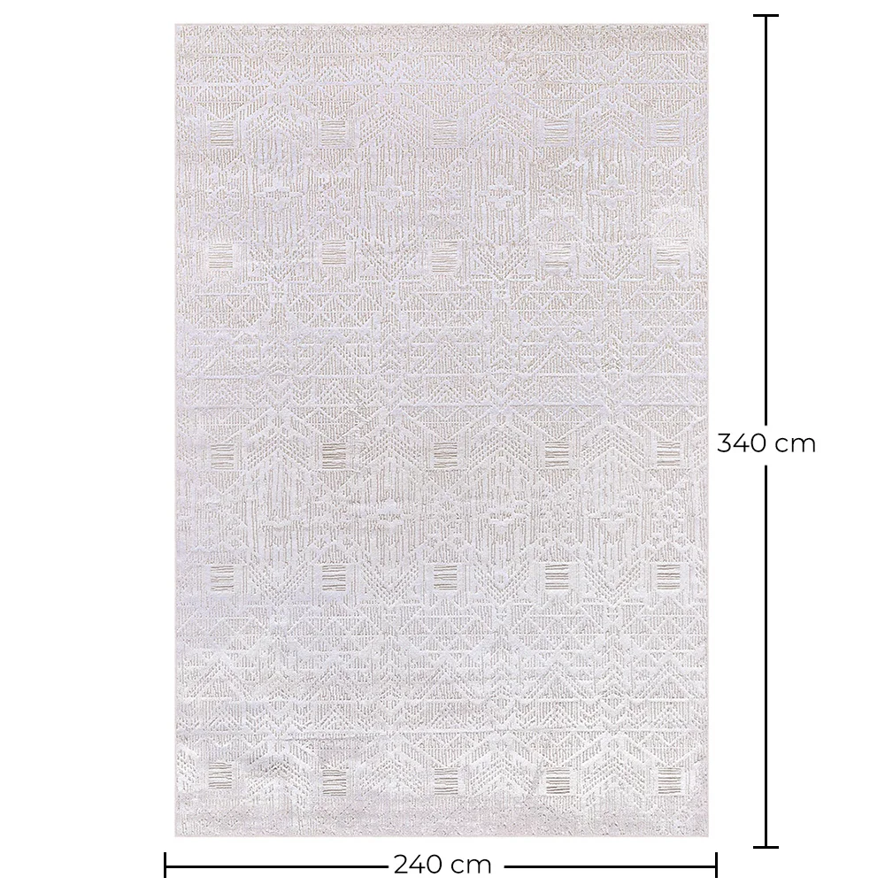 Alfombra Grande de Diseño Contemporáneo y Moderno - Beige (240x 340 cm) - Pomona image 10