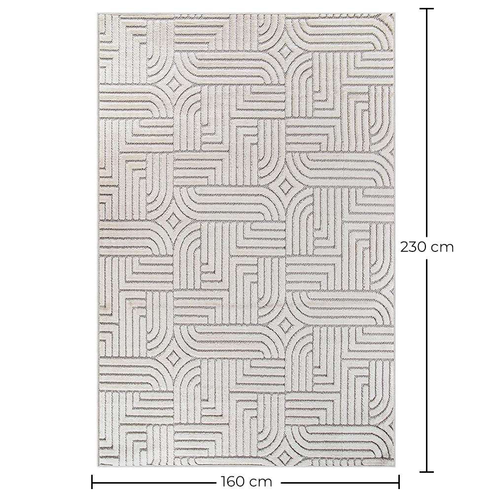 Alfombra Grande de Diseño Contemporáneo y Moderno - Beige (160x230 cm) - Rosella image 10