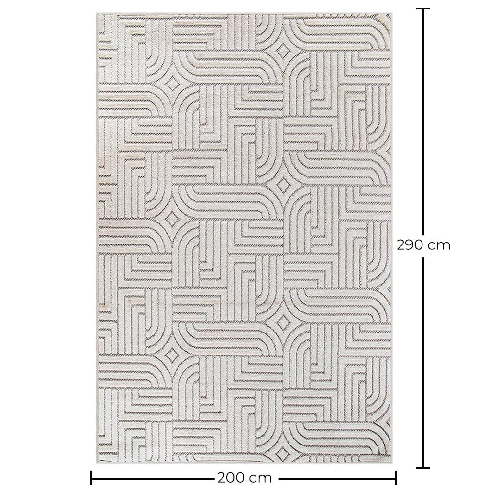 Alfombra Grande de Diseño Contemporáneo y Moderno - Beige (290x200 cm) - Rosella image 10
