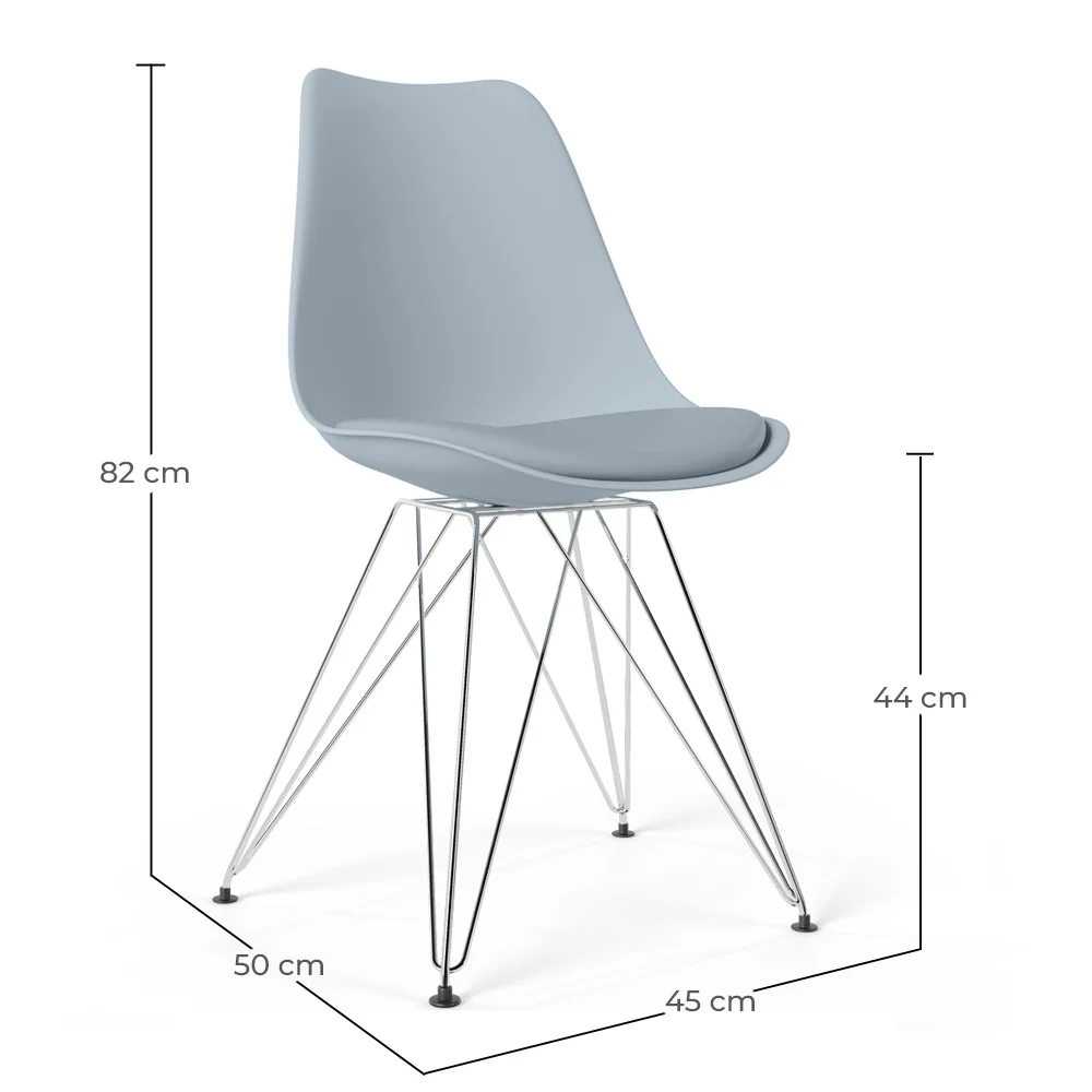 Silla de Comedor con cojín - Diseño Escandinavo y Patas de Metal - Skögur image 10