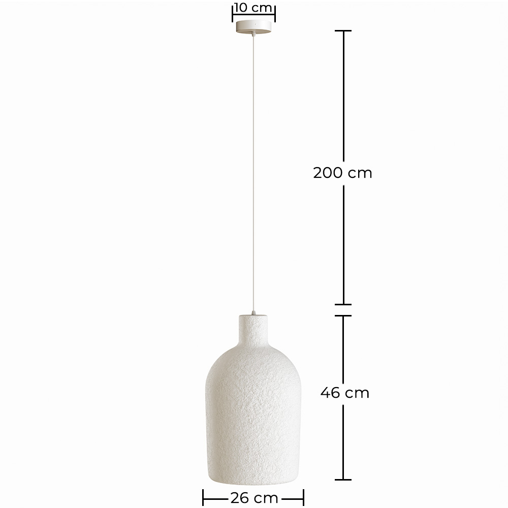 Lámpara colgante - Diseño minimalista - Acabado efecto piedra - Sinur II image 10