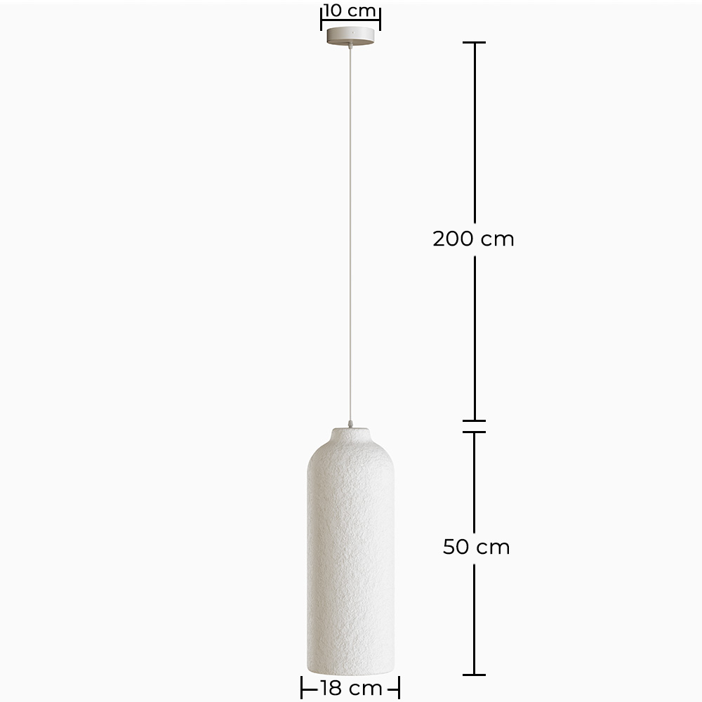 Lámpara colgante - Diseño minimalista - Acabado efecto piedra - Sinur III image 10