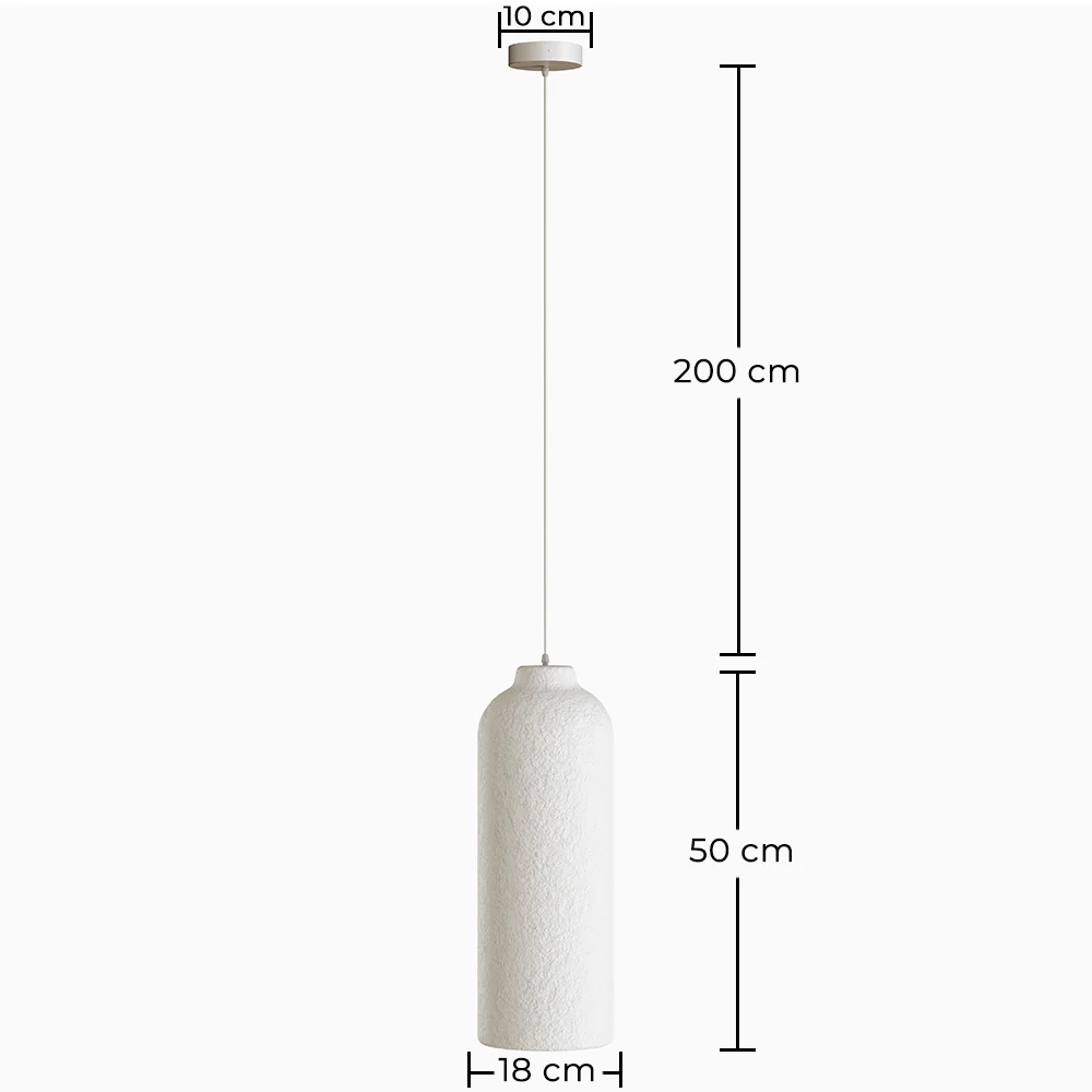 Lámpara colgante - Diseño minimalista - Acabado efecto piedra - Sinur III image 10