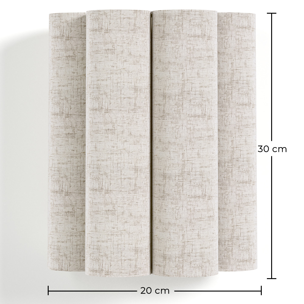 Aplique de pared con pantalla de tela y estructura dorada envejecida - Treya image 10