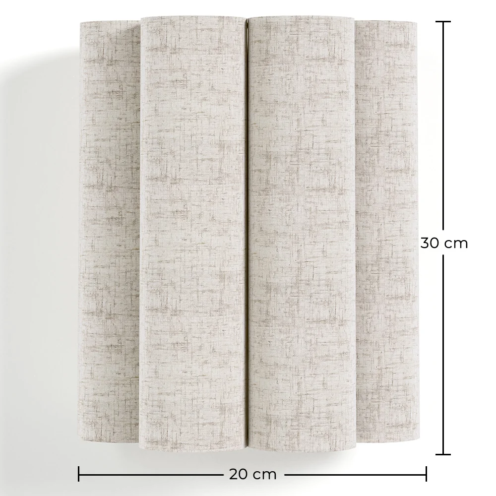 Aplique de pared con pantalla de tela y estructura dorada envejecida - Treya image 10
