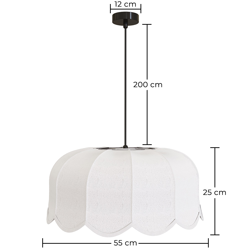 Lámpara colgante de lino beige – Estilo natural y atemporal - Deral image 10