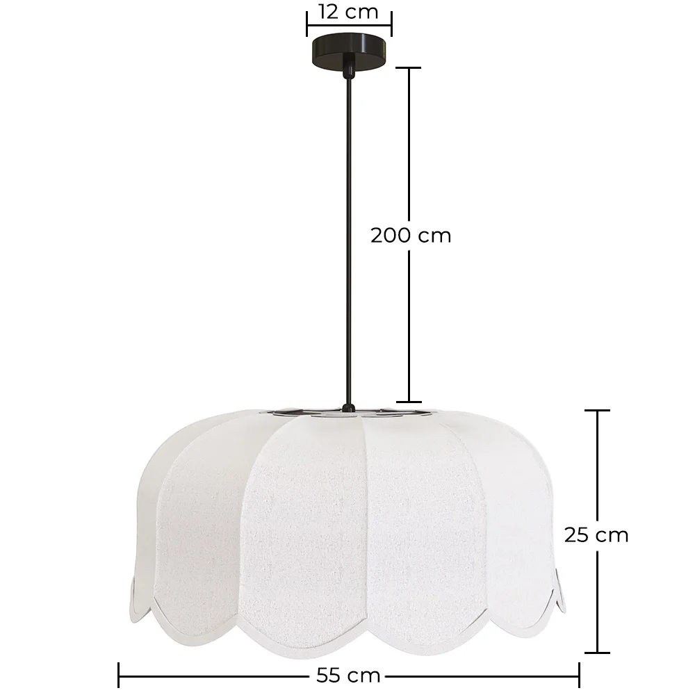 Lámpara colgante de lino beige – Estilo natural y atemporal - Deral image 10