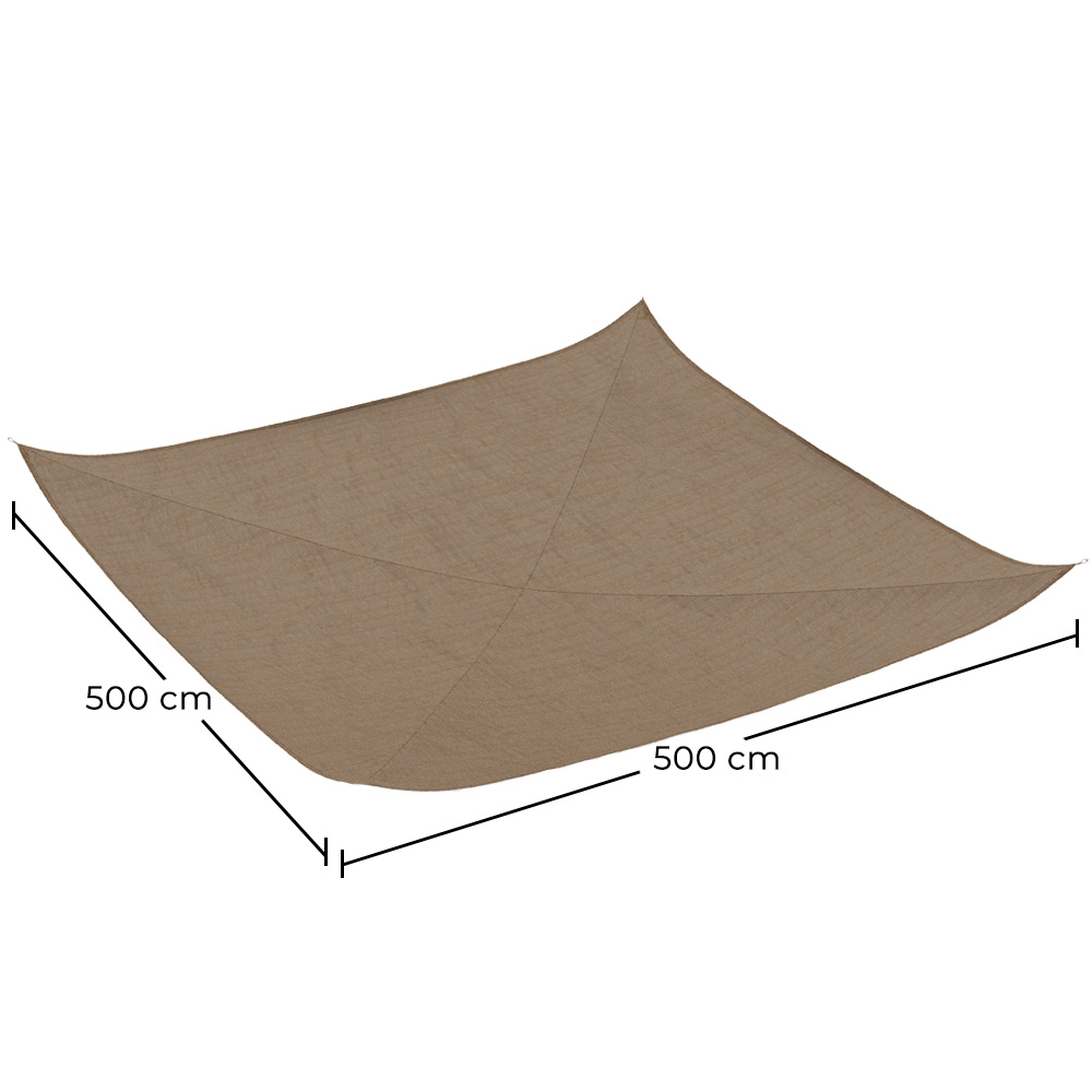 Toldo de fibra de coco 5x5M - Vela de sombra 100% Natural image 10