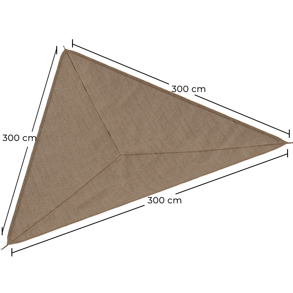 Toldo de fibra de coco 3x3x3M - Vela de sombra 100% Natural image 10