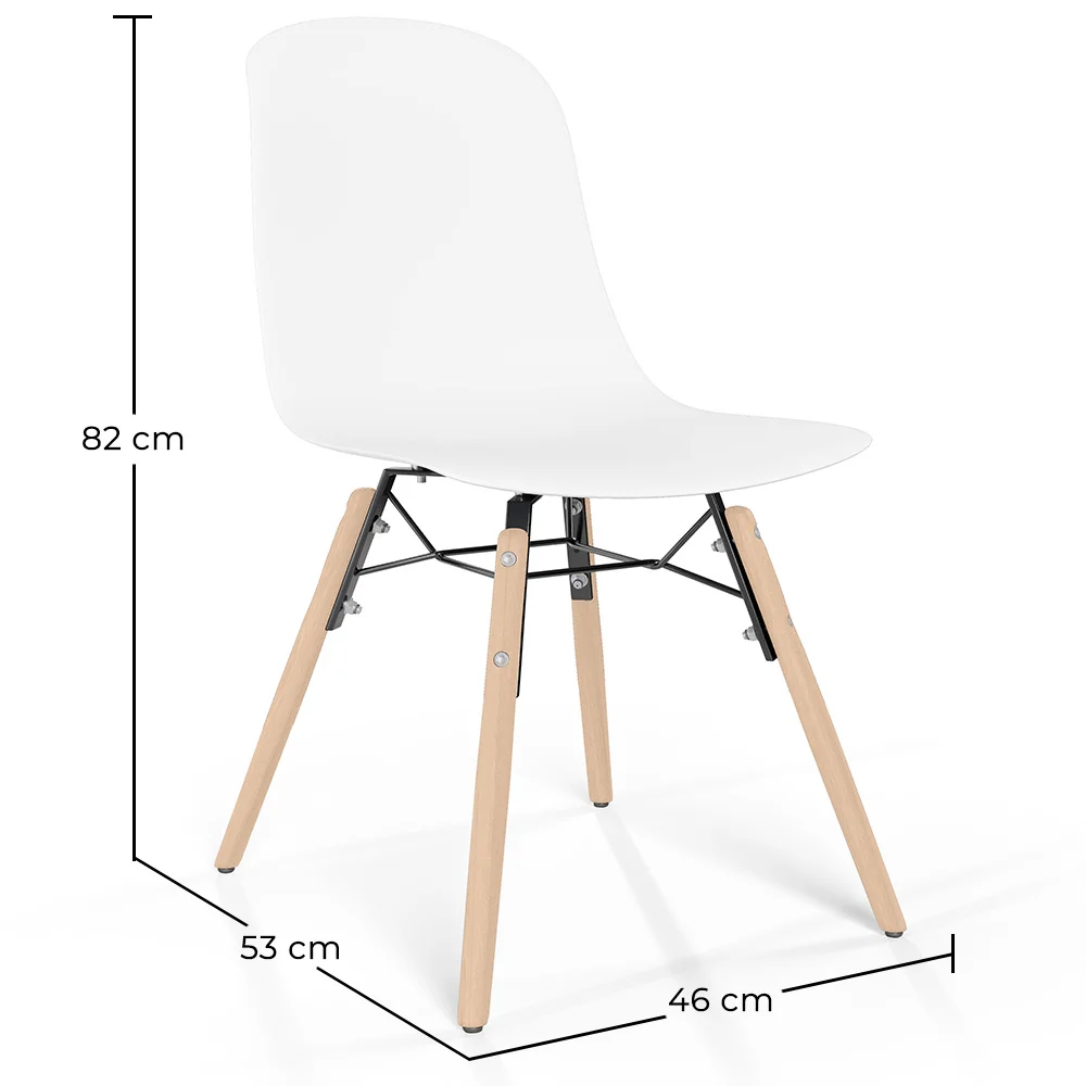 Silla de comedor con patas de madera natural – Estilo moderno y funcionalidad -Broly image 10