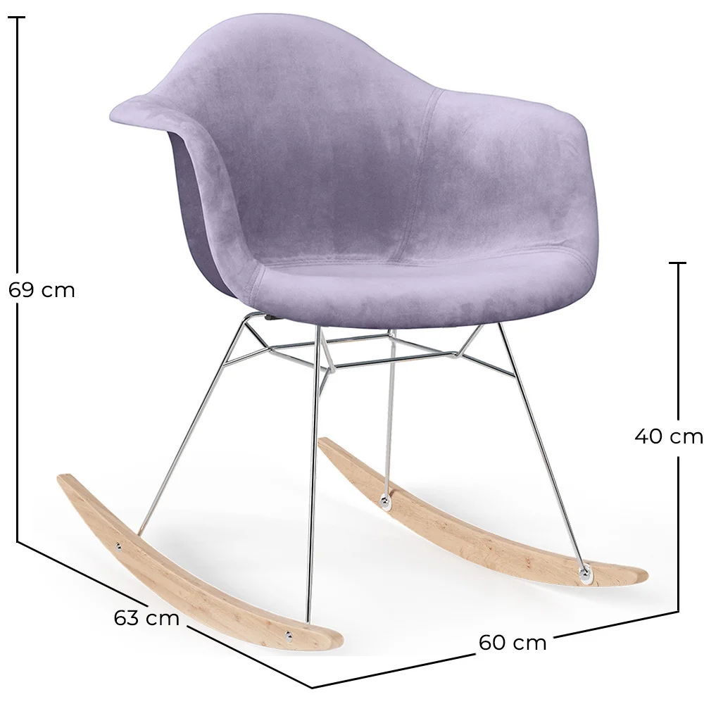 Mecedora Moderna Tapizada en Tela – Estilo Nórdico - Nordika image 10