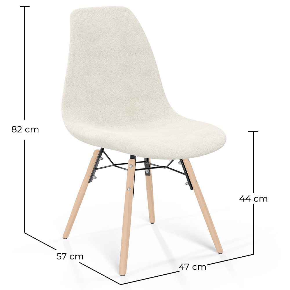 Silla de comedor escandinava tapizada en bouclé – Comedor o escritorio - Skögur image 10