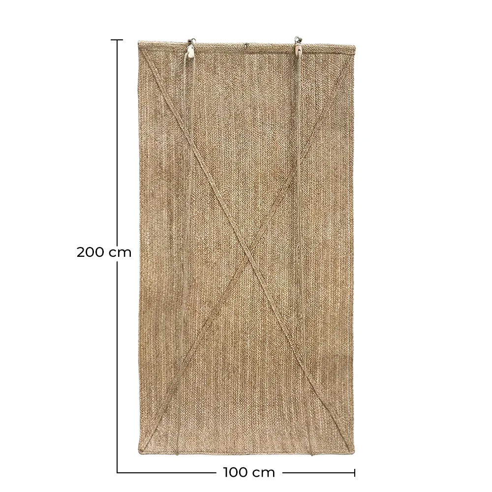 Estor Exterior Enrollable 200x100 cm – Cortina de Fibra Natural – Protección Solar y Privacidad image 10